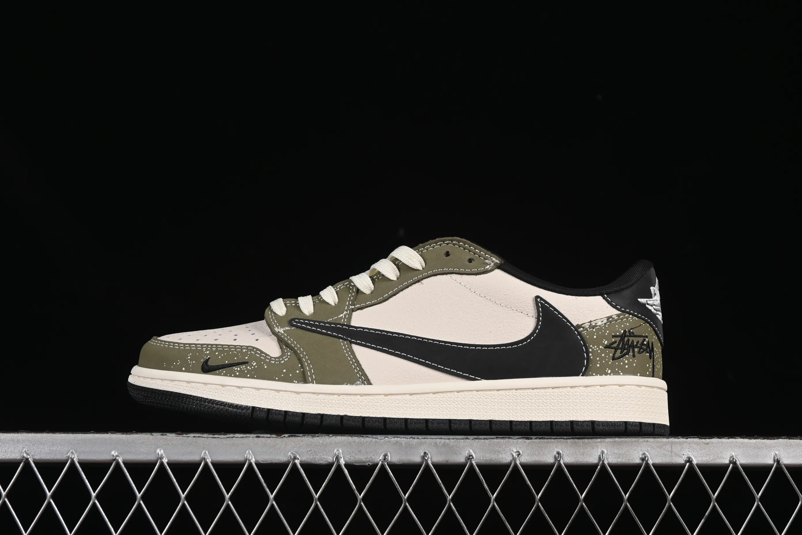 All categories Air Jordan Jordan series basketball shoes Air Jordan 1 Low High-end customized low-top sneakers Travis Scott x Fragment Design x Air Jordan 1 Low OG SP AJ1 Stussi co-branded dark bean green low-top cultural casual sneakers LD2025-018